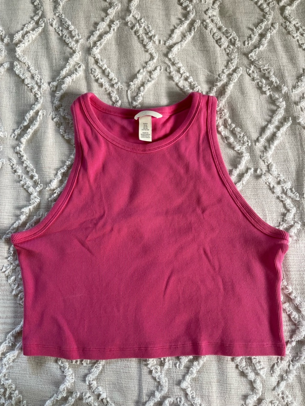 H&M Cropped Ribbed Tank Top